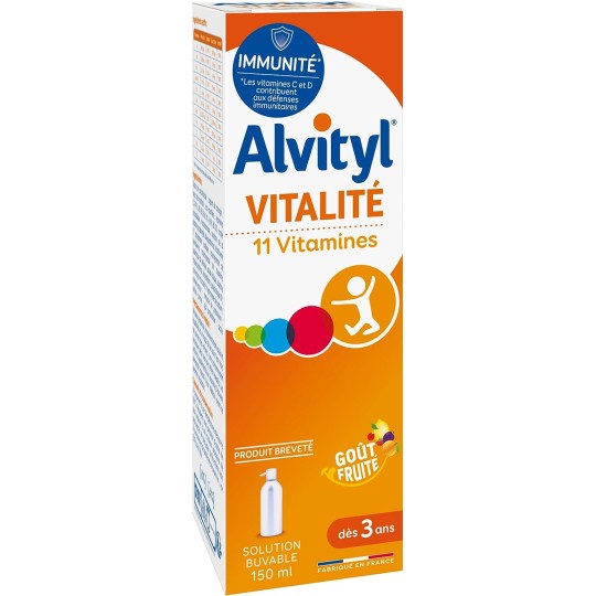 Alvityl® Vitalité – Solution buvable multivitaminée – dès 3 ans