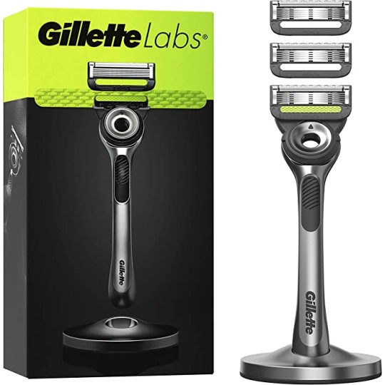 Rasoir Gillette Labs avec Exfoliante + 3 Recharges + Support Magnétique