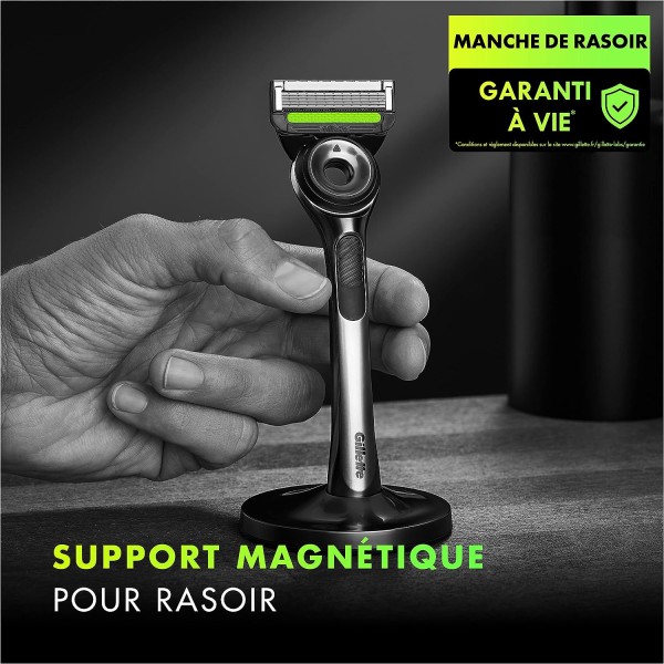 Rasoir Gillette Labs avec Exfoliante + 3 Recharges + Support Magnétique