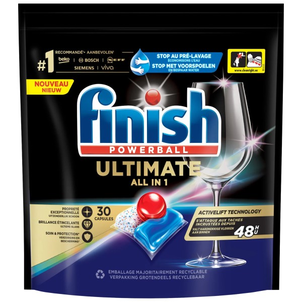 Finish Tablette Lave-Vaisselle All In 1 Ultimate 48h 30 tablettes