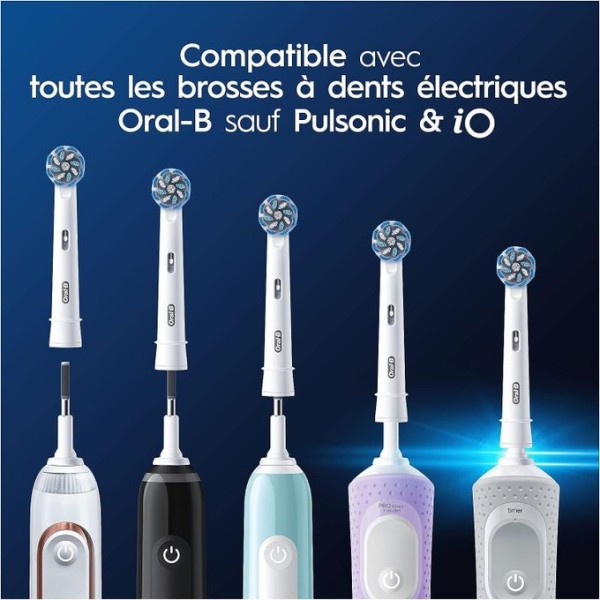 copy of 4 (Brossettes) Têtes de rechange 3D White Clean maximiser pour brosse à dents électrique Oral-B