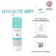 Vichy Déodorant Anti-Transpirant Anti-Traces Aérosol 48H Lot de 2 x 125 ml - Authentique Original