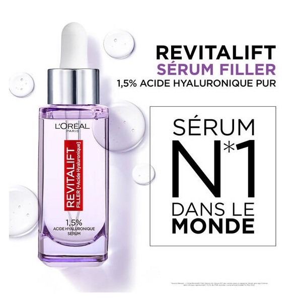 L'Oreal Revitalift Filler Sérum Anti-Rides À l’Acide Hyaluronique Pur 30 ml - Authentique - Original