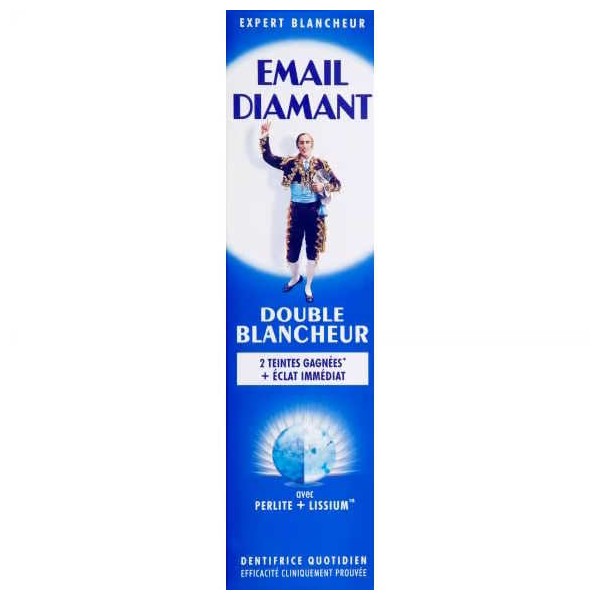 Email Diamant Dentifrice Double Blancheur, Eclat Immédiat, Arôme Menthe fraîche 75ml