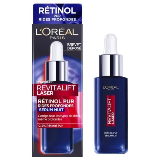 L'Oreal Paris Revitalift Laser Sérum Nuit Rétinol Pur rides profondes 30ml- Authentique - Original