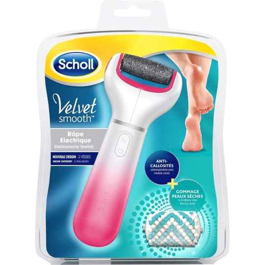 Scholl Velvet Smooth Râpe Electrique Anti-Callosités + Gommage peaux sèches - Original