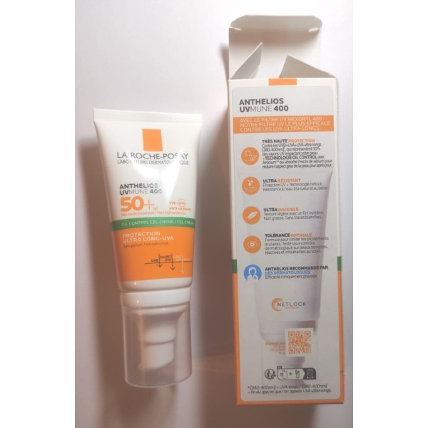 La Roche Posay Anthelios UVMUNE 400 Gel Crème Protection Solaire Ecran Total SPF 50- Authentique - Original