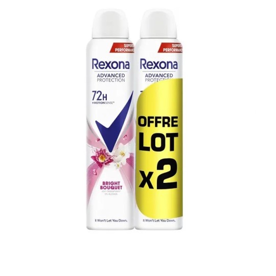 Rexona Lot de 2 Déodorants Anti-Transpirant Bright Bouquet (2 x 200ml) - Authentique Original