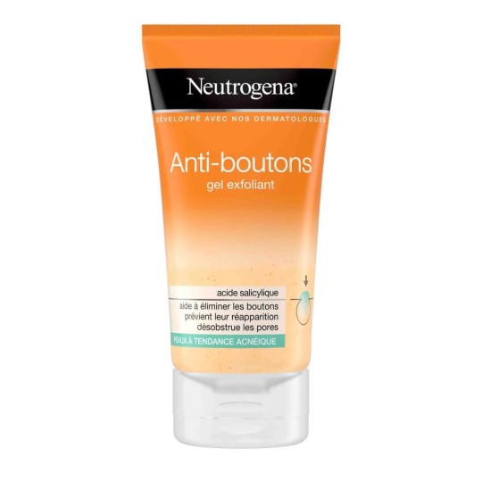 Neutrogena Anti Boutons (Visibly Clear) Gel Exfoliant pour le Visage 150 ml - ORIGINAL