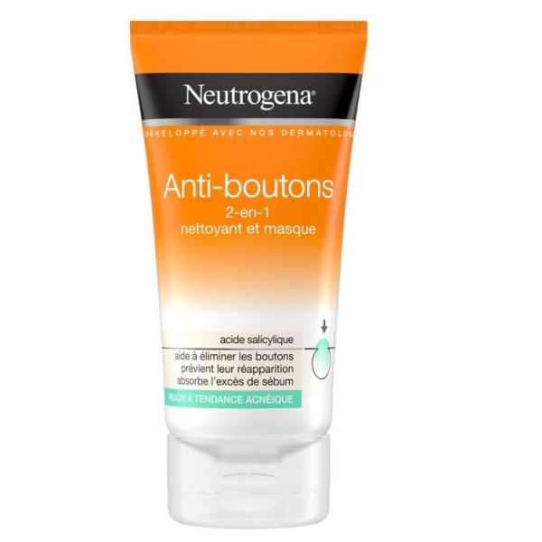 Neutrogena Anti Boutons - Visibly Clear Nettoyant & Masque 2 en 1 pour le Visage 150 ml - ORIGINAL