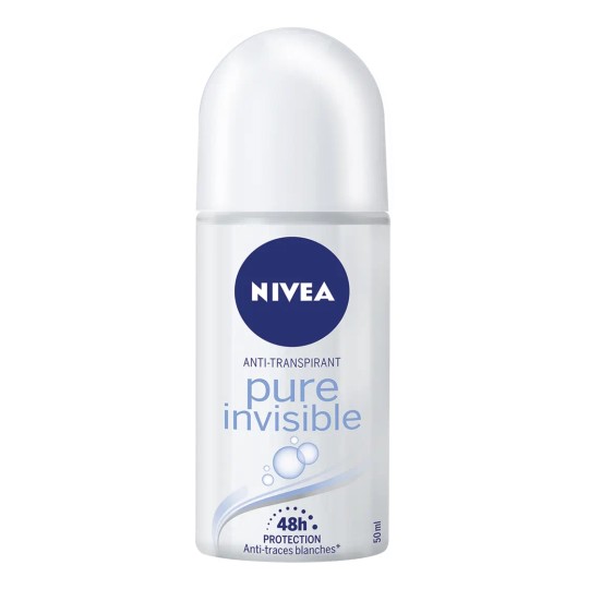 Nivea - Stick (Bille) Pure Invisible, Déodorant Femme Efficacité 48h 50ml- Original