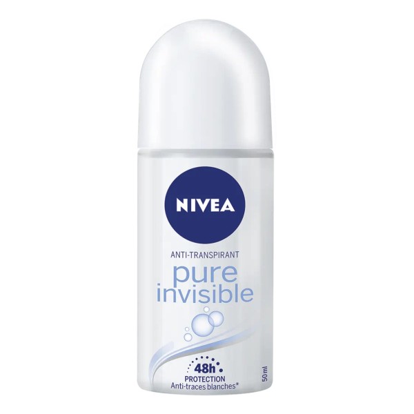 Nivea - Stick (Bille) Pure Invisible, Déodorant Femme Efficacité 48h 50ml- Original