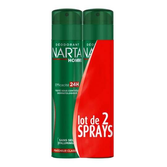 Lot de 2 Déodorants - Homme 24h  (2 x 200ml)