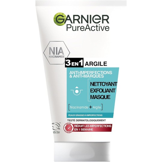 copy of GARNIER PureActive - Nettoyant Visage 3-en-1 Anti-Points Nettoyant, Exfoliant et Masque Noirs 150 ml