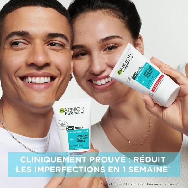 copy of GARNIER PureActive - Nettoyant Visage 3-en-1 Anti-Points Nettoyant, Exfoliant et Masque Noirs 150 ml