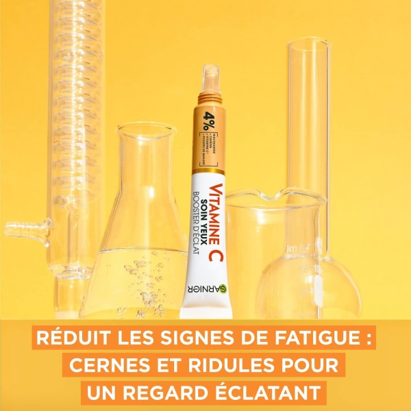 GARNIER SkinActive Soin Yeux Booster d'Éclat - Anti-Cernes & Anti-Ridules Vitamine C 15ml - Original