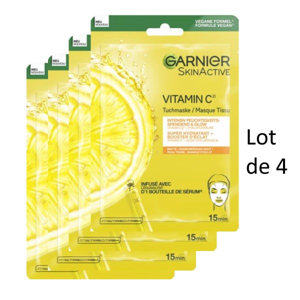 copy of Garnier - SkinActive Masque Tissu Charbon Végétal Lot de 4