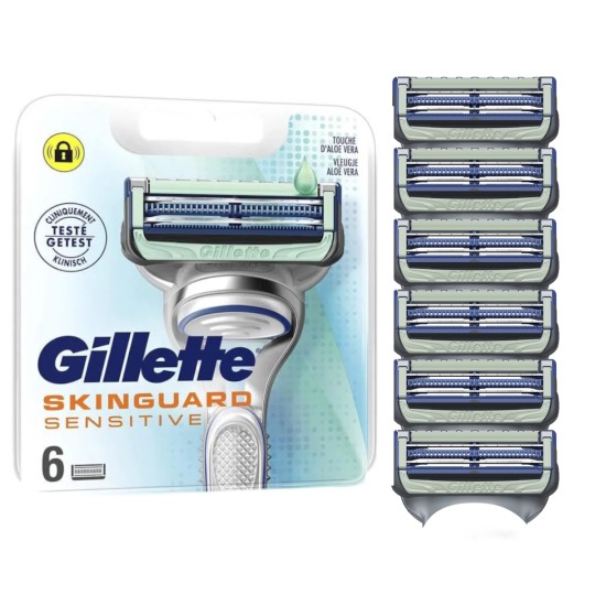 Gillette Pack 06 Recharges - Skinguard - Bande Lubrifiante - Authentique et Original