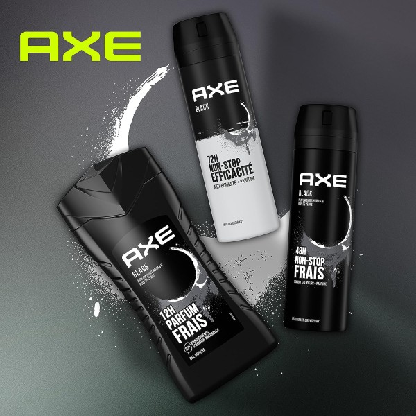 Axe Lot de 2 Black Déodorant 72h anti-humidité 2x200ml - Athentique Original