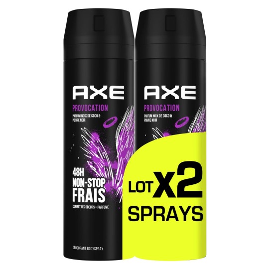 Axe Lot de 2 Déodorant Provocation 48h non STOP 2x200ml