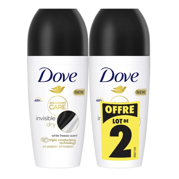 Dove Lot de 2 Sticks Anti-Transpirant Freesia Invisible Dry Advanced Care (2 x 50ml)