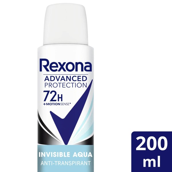 Rexona Lot de 2 Déodorants Anti-Transpirant Invisible Aqua (2 x 200ml)