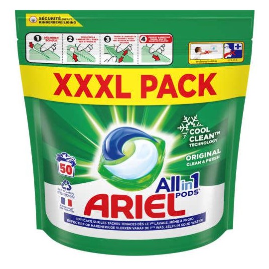 copy of Ariel Pods+ 4 en 1 +Unstoppables Touche de Lenor (40 Capsules)