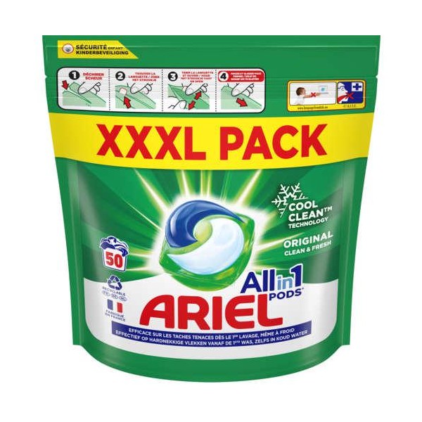 copy of Ariel Pods+ 4 en 1 +Unstoppables Touche de Lenor (40 Capsules)