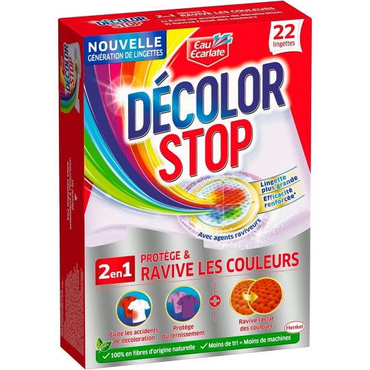 2 X 22 Lingettes Anti-Décoloration Protège & Ravive Les Couleurs (2 X 22)