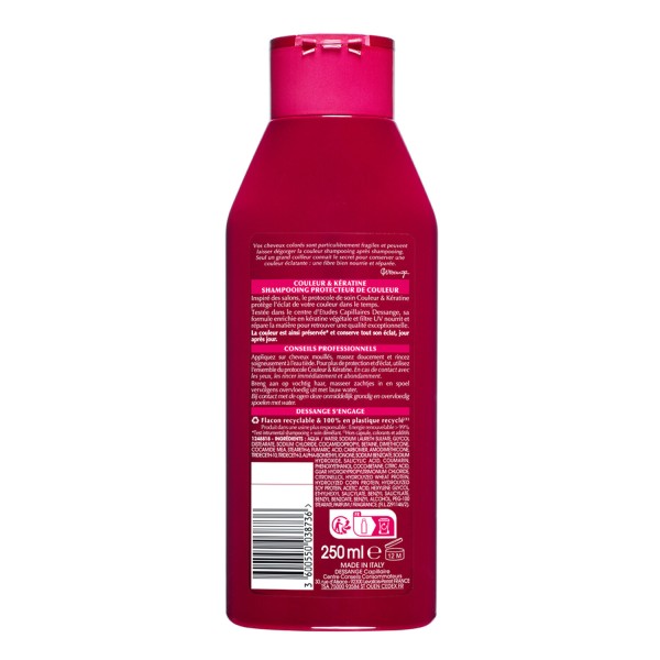 Dessange Shampooing Couleur & Kératine Protecteur de Couleur Cheveux Colorés 250ml