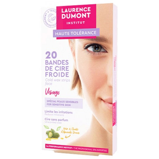 Laurence Dumont 20 Bandes de Cire Froide – Visage - A l'Huile d'Amande Douce