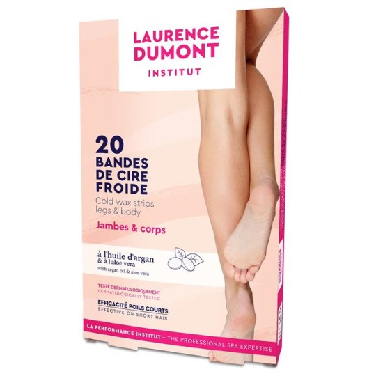 Laurence Dumont 20 Bandes de Cire Froide – A l'Huile d'Argan - Jambes & Corps