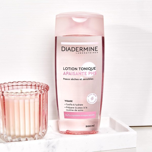 Diadermine - Lotion Tonique Apaisante PH5 - Peaux Sèches et Sensibles 200 ml