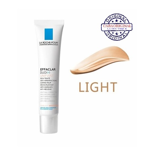 La Roche Posay Effaclar Duo+ Soin Correcteur Déinscrustant UNIFIANT (Teinté Light) 40ml  - Original