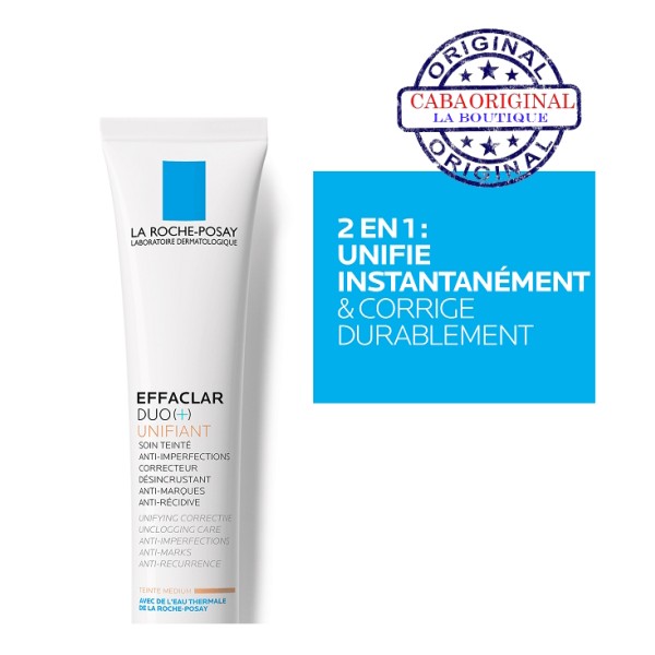 La Roche Posay Effaclar Duo+ Soin Correcteur Déinscrustant UNIFIANT (Teinté Medium) 40ml  - Original