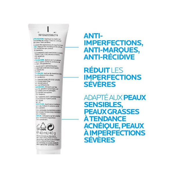 La Roche Posay Effaclar Duo+ SPF30 Soin désincrustant correcteur anti-uv 40ml  - Original