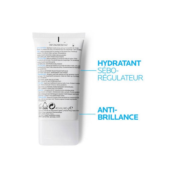 La Roche Posay EFFACLAR MAT Hydratant sébo-régulateur 40 ml  - Original