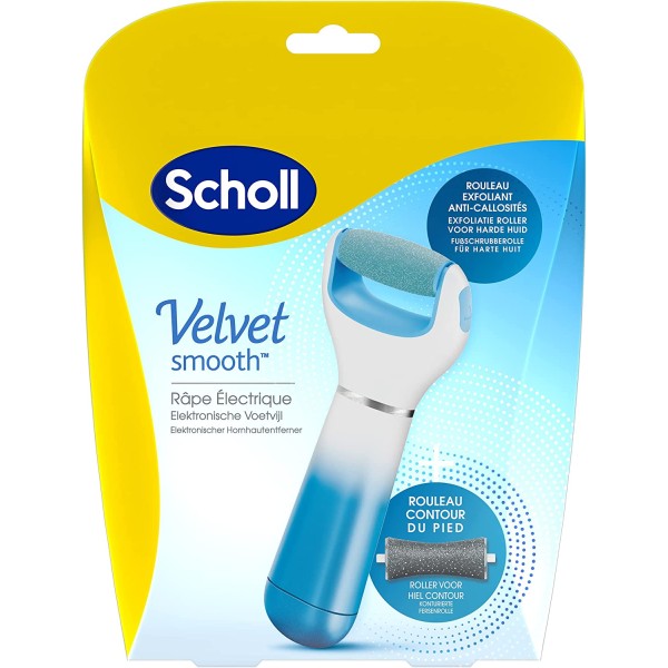 Scholl Râpe Pieds Electrique Velvet Smooth Rouleau Exfoliant et Anti-Callosités avec Recharge